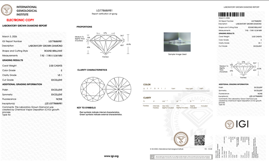Round Brilliant 2.00ct E VS1